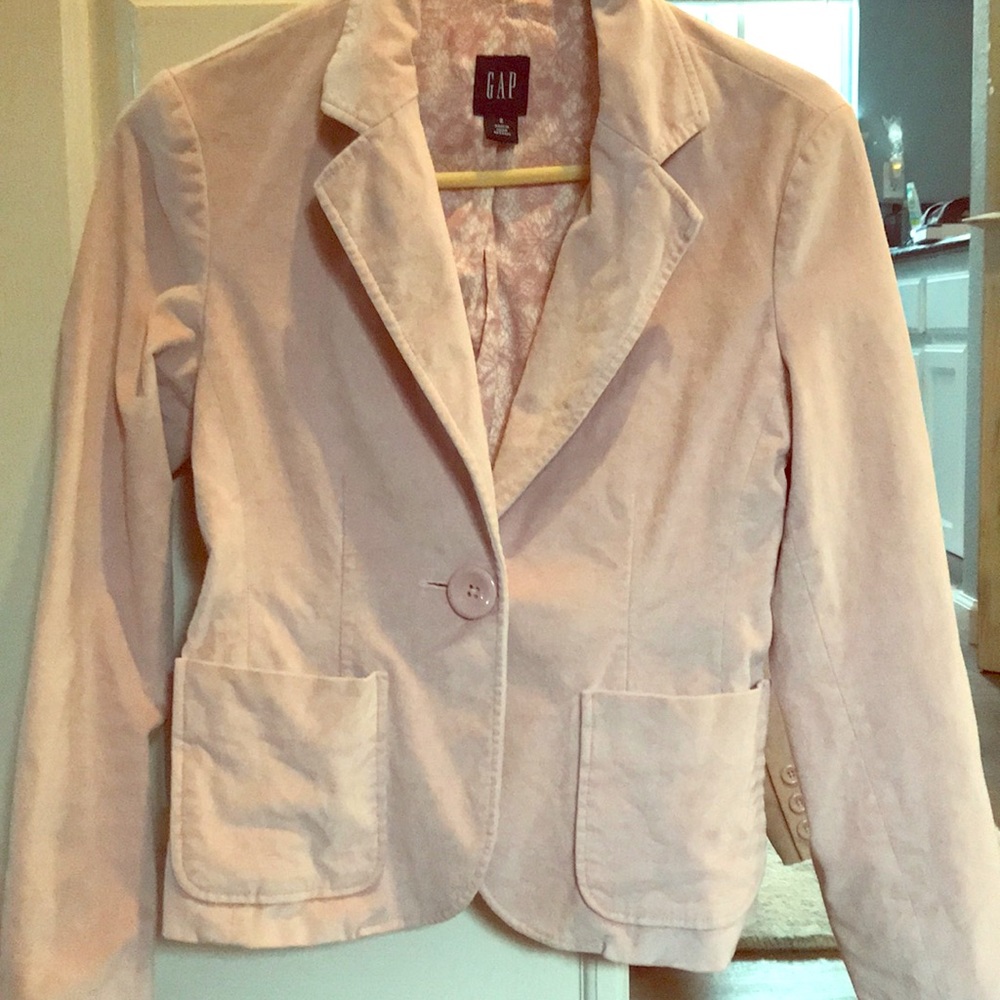 EUC GAP pink velvet blazer size 2